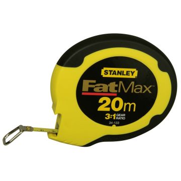 Stanley 0-34-133 FatMax rolbandmaat (landmeter) 9,5mm breed x 20mtr, stalen band, gesloten kast