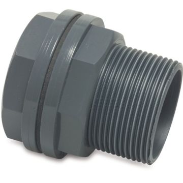 PVC-U tankdoorvoer 25mm x 1" bu.dr. 10bar