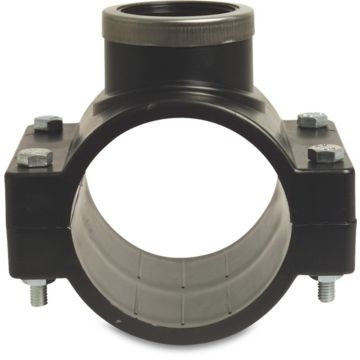 Aanboorzadel PP 160mm x 1" bi.dr. 10bar