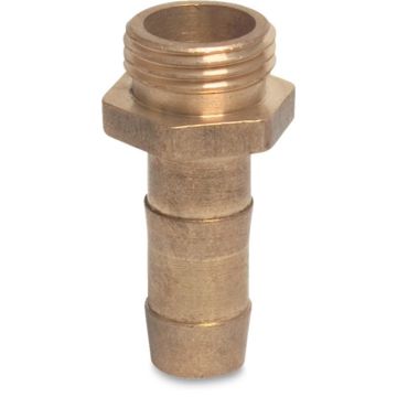 Messing hogedruk slangpilaar 13mm x 3/8" BSPT bu.dr.