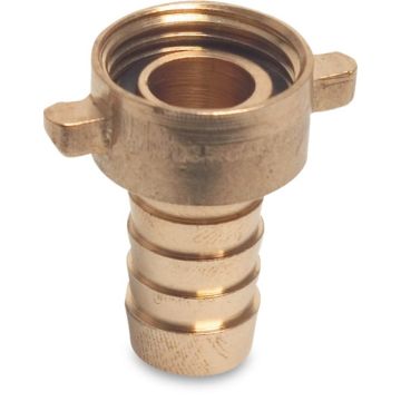 Messing hogedruk slangpilaar met wartel en rubber ring 20mm x 3/4" BSP bi.dr.