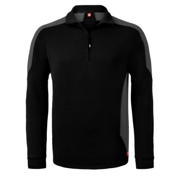 Havep 10076-CDK sweater met rits zwart/charcoal