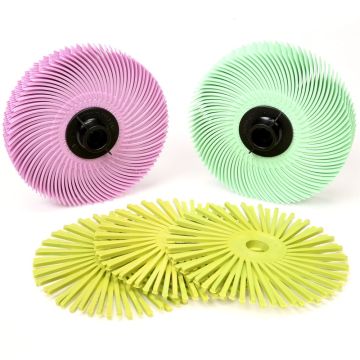 3M 30126 Scotch-Brite radial bristle schijf RB-ZB TC geel Ø76,2 x 1,8 x 9,5mm, P80 (verp. à 80st)
