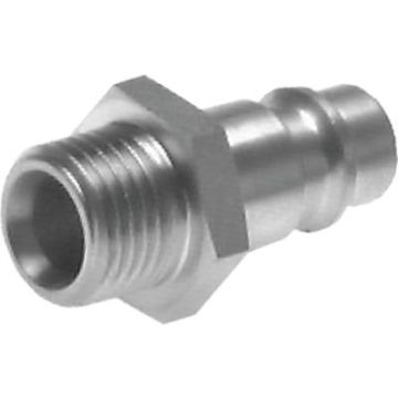 Messing vern. insteeknippel met G 1/2" bu.dr. NW7,2 (Euro-profiel)