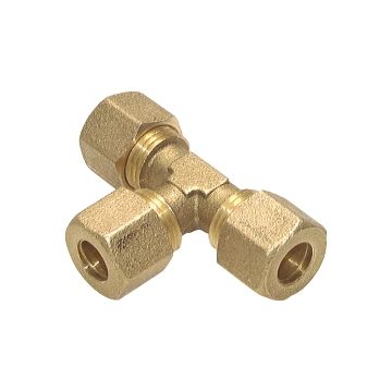 Messing knelfitting, T-stuk 15mm