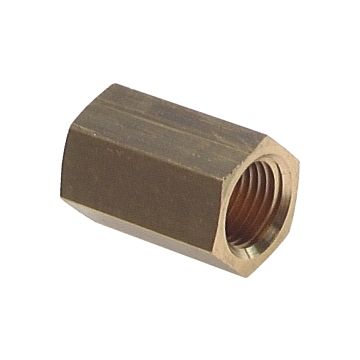 Messing sok met zeskant 1/4"