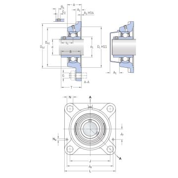 SKF FY 2.1/4 TF Y-lagerhuis GY flensblok