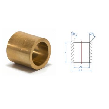 ISB glijlager sinterbrons - 20 x 26 x 25mm zelfsmerend