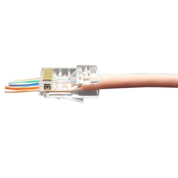 Klemko RJ45-EZ-C5e connector CAT5e doorsteekmontage (verp à 100st)