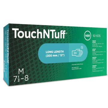 Ansell TouchNTuff 92-605 nitril handschoen (dispenser Ã  100 stuks)