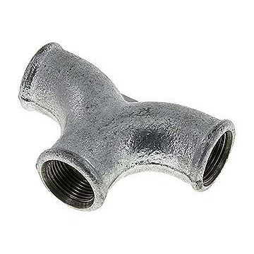 Gegalv. T-stuk dubbelgebogen 3/4" (BI-BI-BI)