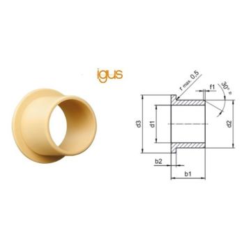 Igus glijlager met flens JFM-1012-05, Iglidur J