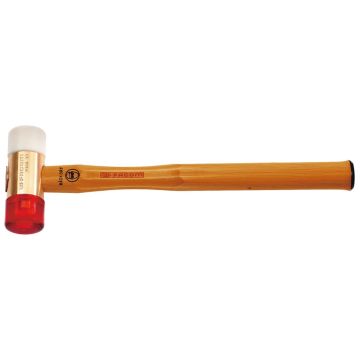 Facom 208A.25CBA messing hamer met rood/wit verwisselbare hamerdoppen