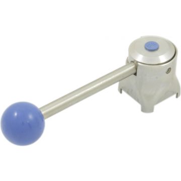 AWH RVS 304 zuivel handgreep DN75-100 L=167mm tbv. vlinderklep 32mm dik