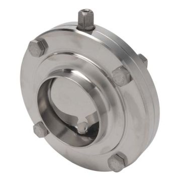 AWH RVS 304L HL zuivelvlinderklep 2" (50,8mm) EPDM las/las (zonder handgreep)