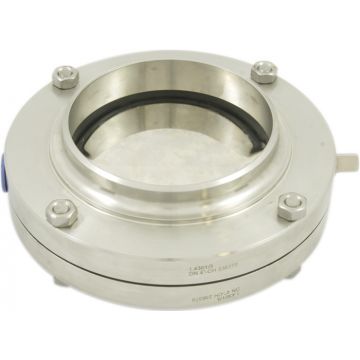 AWH RVS 304L HL zuivelvlinderklep 4" (101,6mm) EPDM las/las (zonder handgreep)