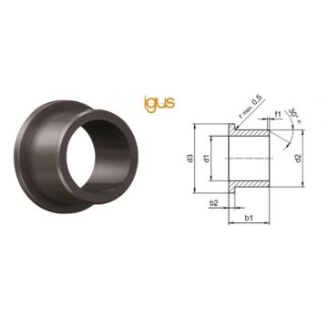 Igus glijlager met flens GFM-1618-06