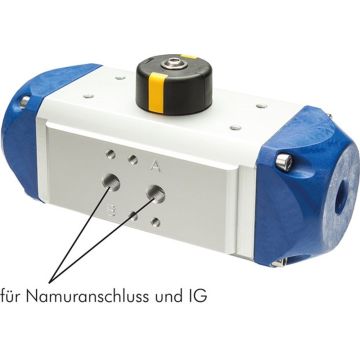 Actuator dubbelwerkend PDD 050 - F07 - VK17 G1/4'' luchtaansluiting