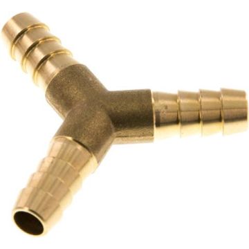 Messing slangverbinder Y-stuk 9mm