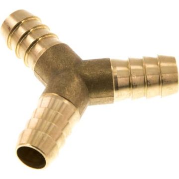 Messing slangverbinder Y-stuk 13mm