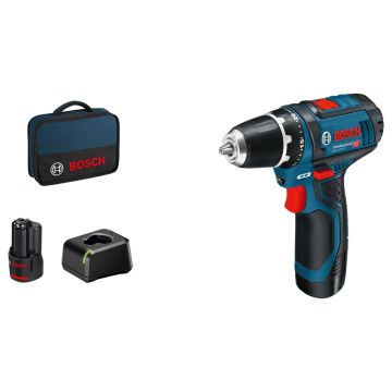 Bosch - accu boor- schroefmachine GSR 12V-15 2x accu 2,0Ah + lader in koffer