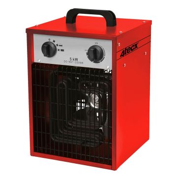 4tecx ventilatorkachel (heater) 400V - 2,5/5,0kW met thermostaat en oververhittingsbev. *ACTIE*
