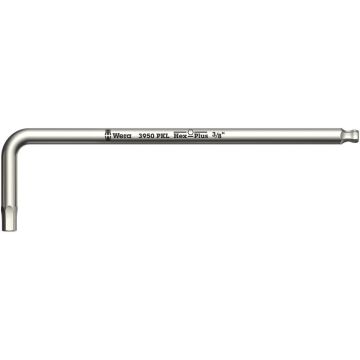 Wera 05022713001 3950 PKL stiftsleutel, inch, RVS 9/64'' x 130mm
