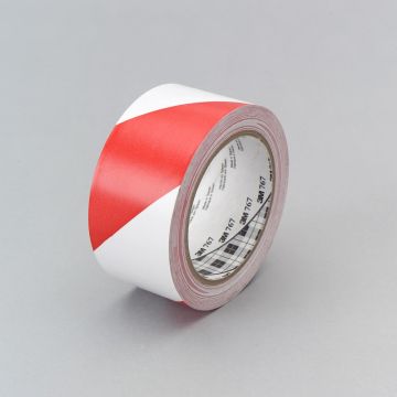 3M 767I50 waarschuwingsmarkeringtape rood/wit 50mm x 33mtr