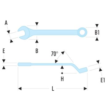 Facom 41.9 verdiepte ringsteeksleutels metrisch 9mm