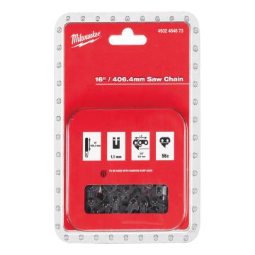 Milwaukee 4932464873 - ketting 3/8" x 406 x 1,1 tbv. kettingzaag 40cm 16" voor M18 FCHS