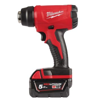 Milwaukee M18 BHG-502C - accu heteluchtpistool 18V, max 470°C - incl. 2x accu 5.0Ah&lader, in koffer