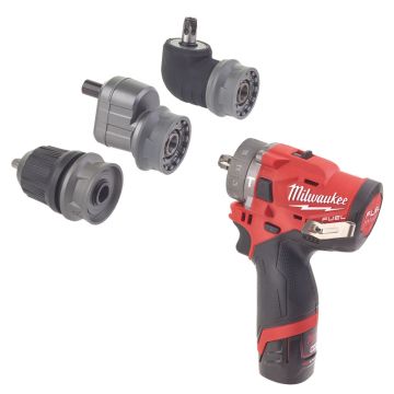 Milwaukee M12 FPDXKIT-202X - accu klopboormachine 12V/37Nm, 3 koppen - 2x 2.0Ah & lader, in HD Box