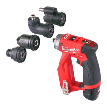 Milwaukee M12 FDDXKIT-202X - accu boor-/schroefmachine 12V/34Nm - 2x accu 2.0Ah & lader, in HD Box