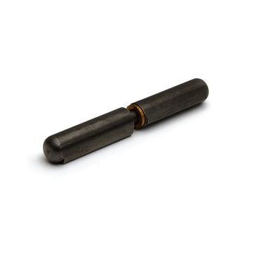 Laspaumelle staal 80mm met bolle kop, 13 x 12mm, messing ring, stalen pen Ø7mm