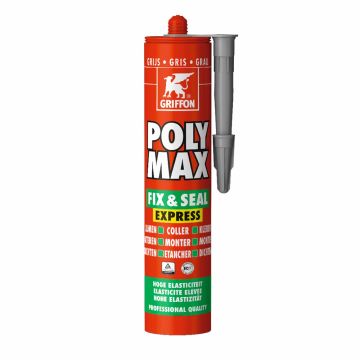 Griffon Poly Max Fix & Seal Express, koker 425gr (afdichting- en montagekit) grijs