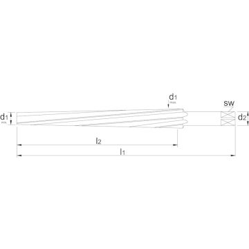 Phantom HSS conische pengatruimer 5mm, (4,6 - 6,36) DIN 9-A