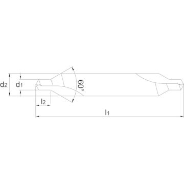 Phantom HSS-E centerboor 60° - 4,0 x 12,0mm DIN 333A