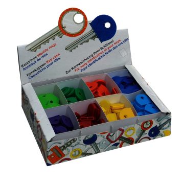Sleutelkap assortimentsdoos 8 kleuren (verp. à 8 x 25 stuks per kleur)