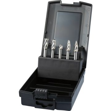 Phantom HM set stiftfrezen vorm B-C-D-F-G, Ø10mm, alu vertanding, 5-dlg.