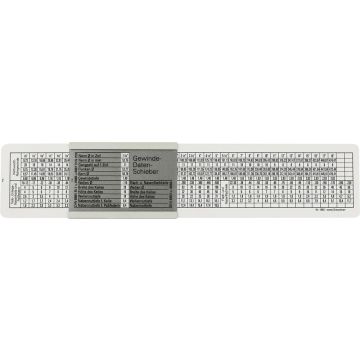 Promat DIN-schroefdraadmeter passend voor M/MF/BSW/G schroefdraad, kunststof