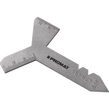 Promat universele slijpmal spiraalboren punthoek 118°, hoek 90° + 120° en schroefdraad 55° + 60°