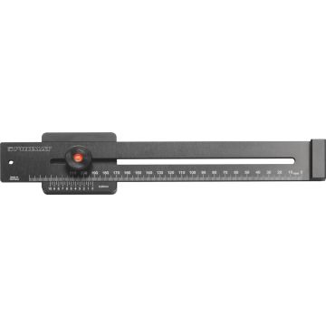 Promat afschijfliniaal 200mm met vlakke schuiver