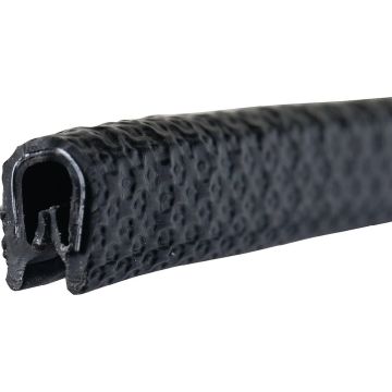 Promat kantafwerkprofiel klembereik 3-6mm lengte 10mtr breedte 12mm hoogte 17,5mm zwart