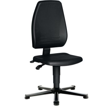 Promat werkdraaistoel vloerglijders integraalschuim zwart 440-620mm