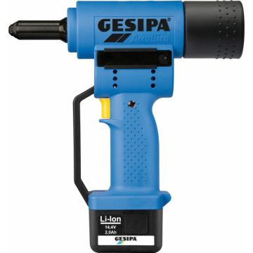 Gesipa 725 0037 AccuBird blindklinknagelpistool 2,4 t/m 5,0mm (incl. 1 accu 14,4V/1.3Ah en lader)