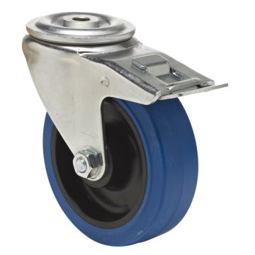Colson BTPB 1005 2000 zwenkwiel met rem en centraal gat 100mm, 160kg