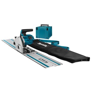 Makita DSP600ZJ2 - accu invalcirkelzaag 2x 18V 165mm, geleiderail 1500mm - zonder accu's & lader, in Mbox
