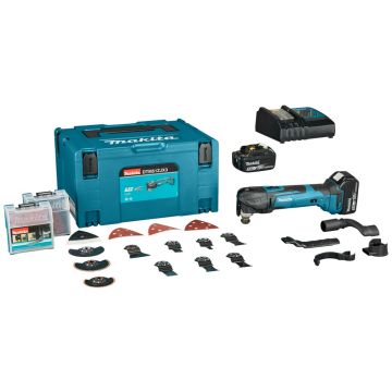 Makita DTM51RTJX3 - accu multitool 18V - met 2 accu's (5.0Ah) en lader, in Mbox