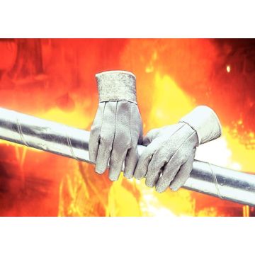 Heatbeater 8 lashandschoen 40cm hittebestendig tot 900° gemetalliseerd glasdoek