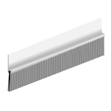 Ellen IBS80 aluminium tochtprofiel borstellgt. 40mm PP zwart tot.hgt. 79mm lgt.300cm